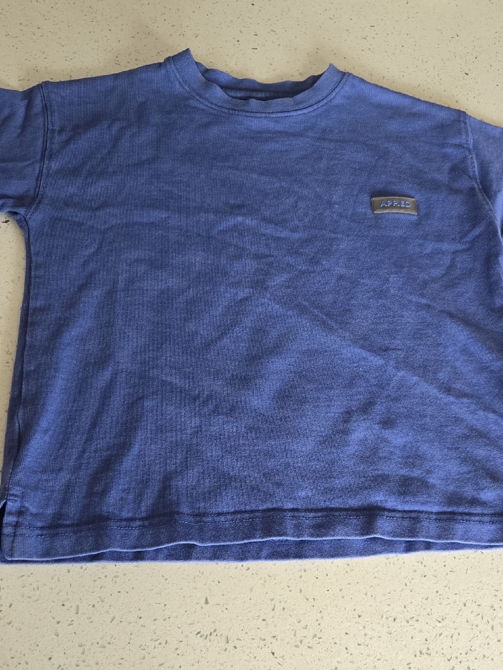 Zara Blue Crewneck Short-Sleeve Tee